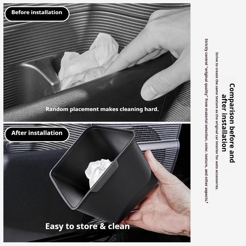 For BYD Ti 7 Leopard 7 Car Mounted Silicone Trash Can Multi Functional Door Umbrella Bucket Waterproof Tank Car Accessories