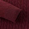 Qipai Men's Pure Wool Double-Layer Round Neck Pullover Sweater
