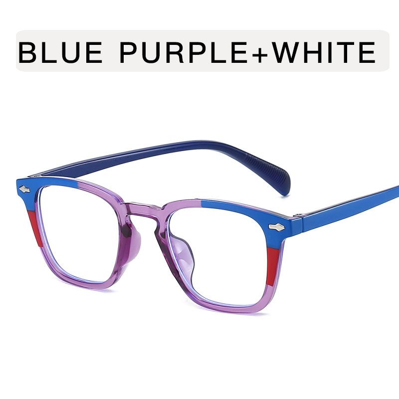 Square Shape Eyeglass Frames Women Rivets Decoration Anti Blue Light Men Glasses Campus Style Glasses Women