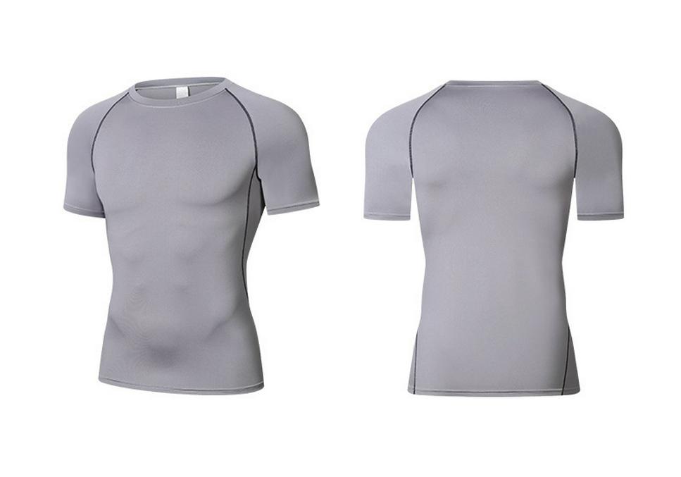 Herren Quick-Dry Siebenfarbige Kurzarm Body-Shaping Basisschicht für das Training