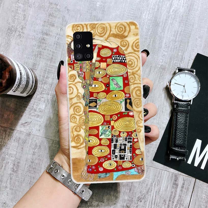 Kiss by Gustav Klimt Desig Phone Case For Samsung Galaxy A50 A70 A40 A30 A20S A10 Note 20 Ultra 10 Lite 9 8 A6 A8 Plus A7 A9 + C