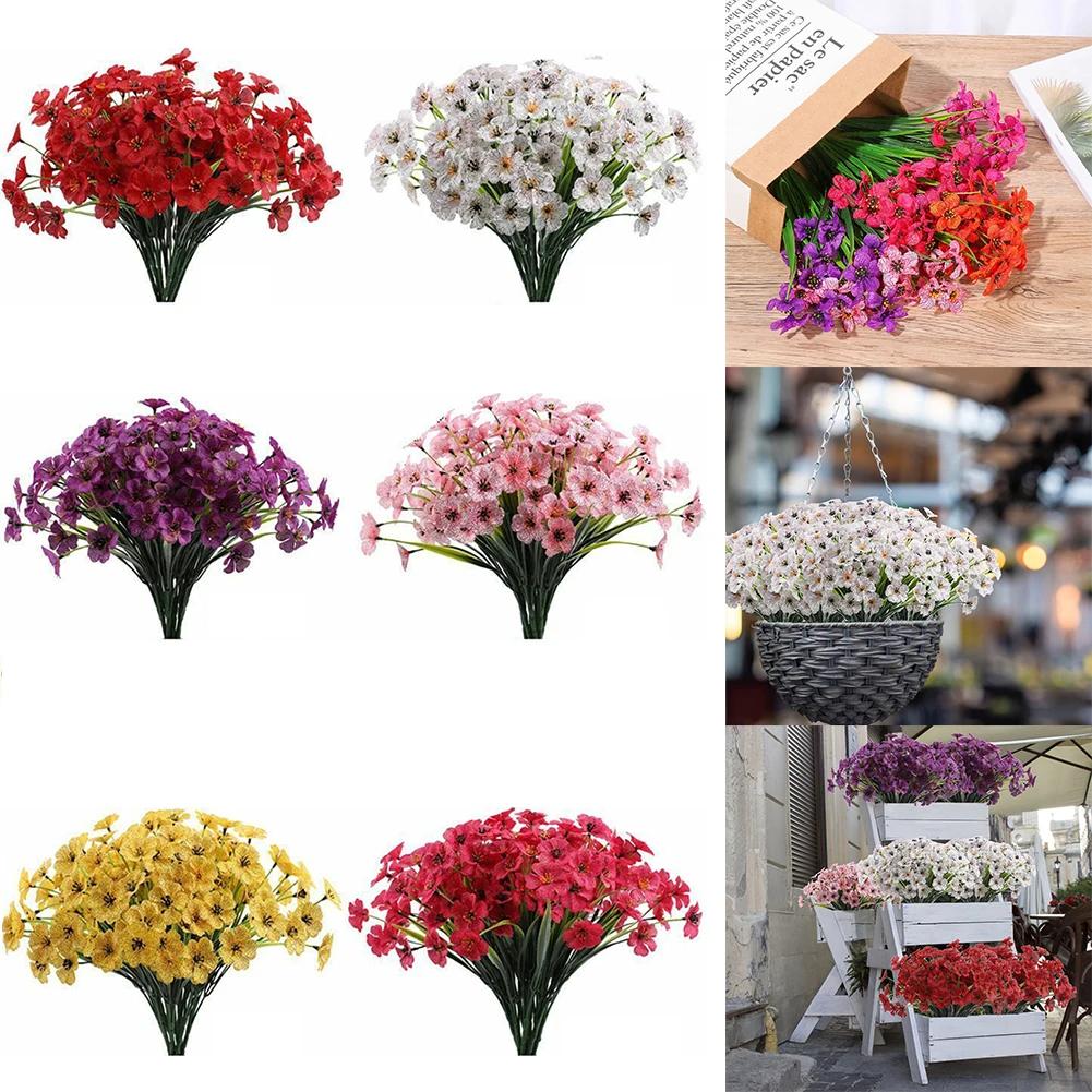 1 Bunch Artificial Flowers Fake Flowers Simulated Bouquet Plants For Home Vase Decors Grden Decoration Non Fadings