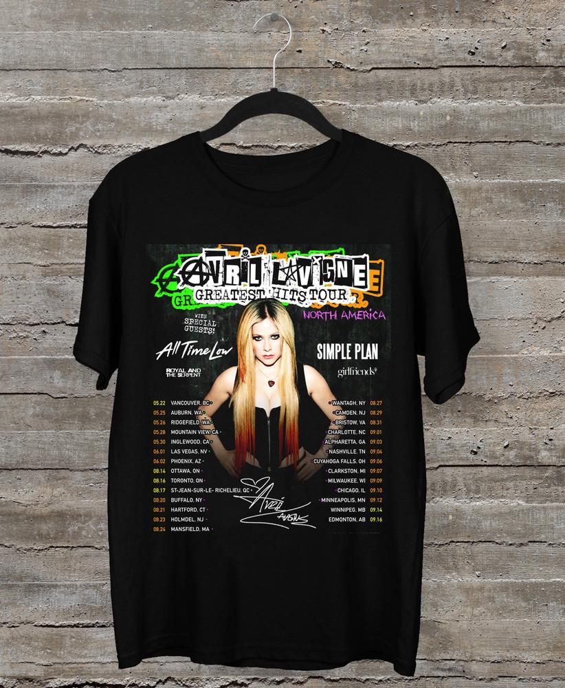 

Avril Lavigne Plots 2024 World Tour Signature Black All Size Shirt Unisex T-Shirt L