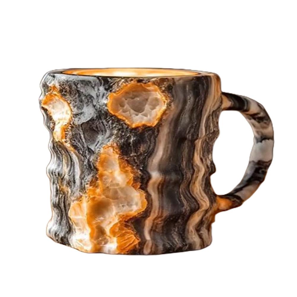 New Natural Resin Mineral Crystal Coffee Cups Colorful Large-Capacity Agate Crystal Cups Household Necessities