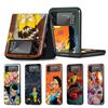 Capa Desenho Animado Invencível para Samsung Galaxy Z Flip4 Flip3 5G Capa Dura de PC para Celular Z Flip 4 3 Preto Coque Zflip4 Zflip3 Capa