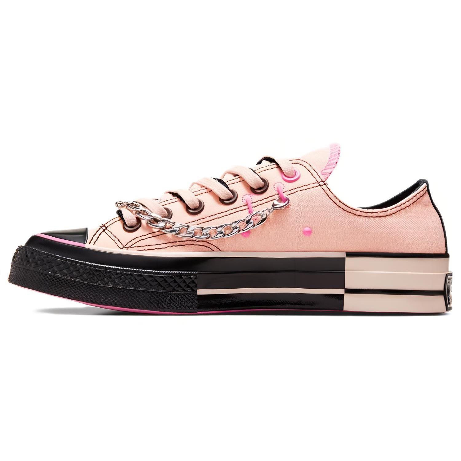 

New Converse Low Top Canvas Shoes Unisex Pink Black A09542C 36.5
