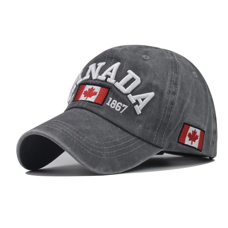 Canada Dad Unisex Cotton Baseball Cap Maple Leaf Flag Cap Embroidered Unisex Cap Outdoor Sun Hats for Adult