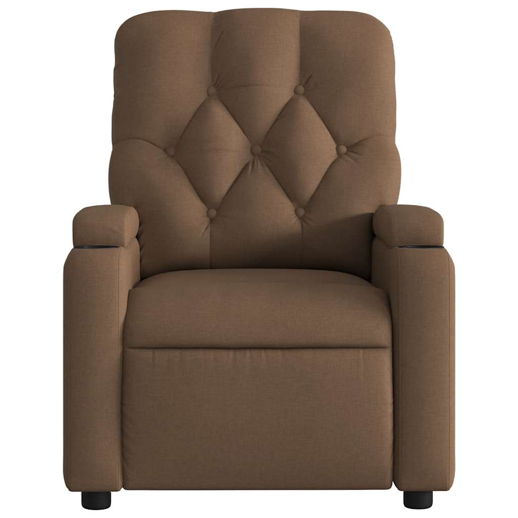 Massage Chair Brown Fabric