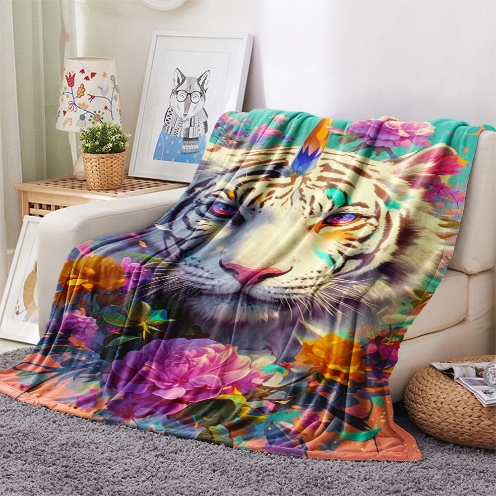 1 Manta de Franela con Estampado de Dibujos Animados, Alta Calidad, Cómoda para Todas las Estaciones, Decoración del Hogar, Calidez y Confort, Perfecta para Regalo de Navidad o Cumpleaños