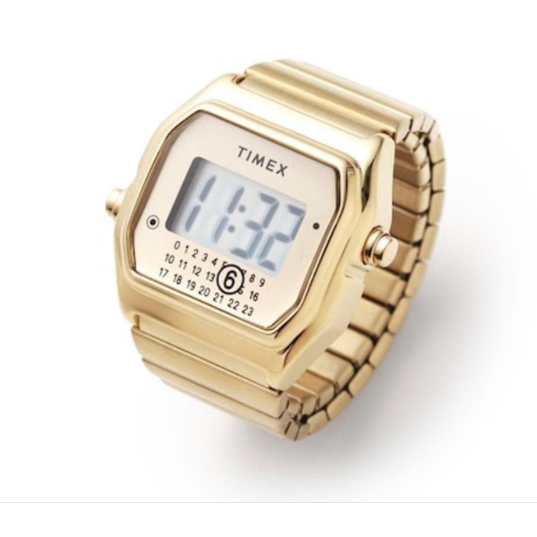 Used New MM6 TIMEX T80 Ring Watch M/L Gold