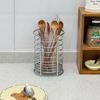 Round Kitchen Utensil Holders Draining Hole Base Tabletop Cutlery Drainer  Desktop Organization