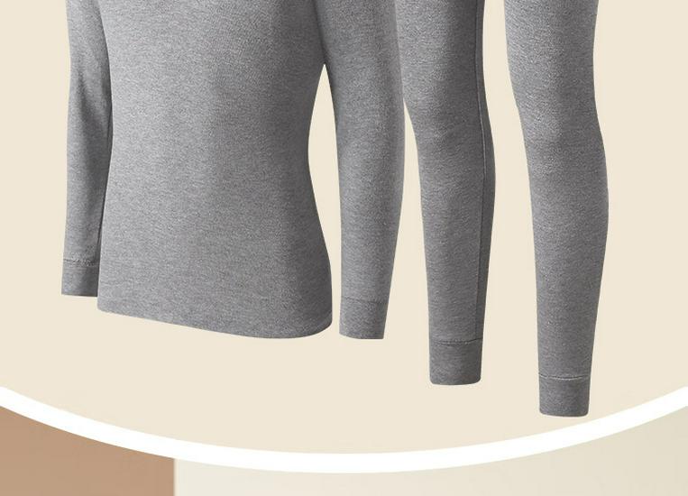 Rote Bohne Herren reine Baumwolle lange Unterhose & Rollkragenoberteil - Warme, leichte Basisschicht für Menschen mittleren Alters & Ältere.