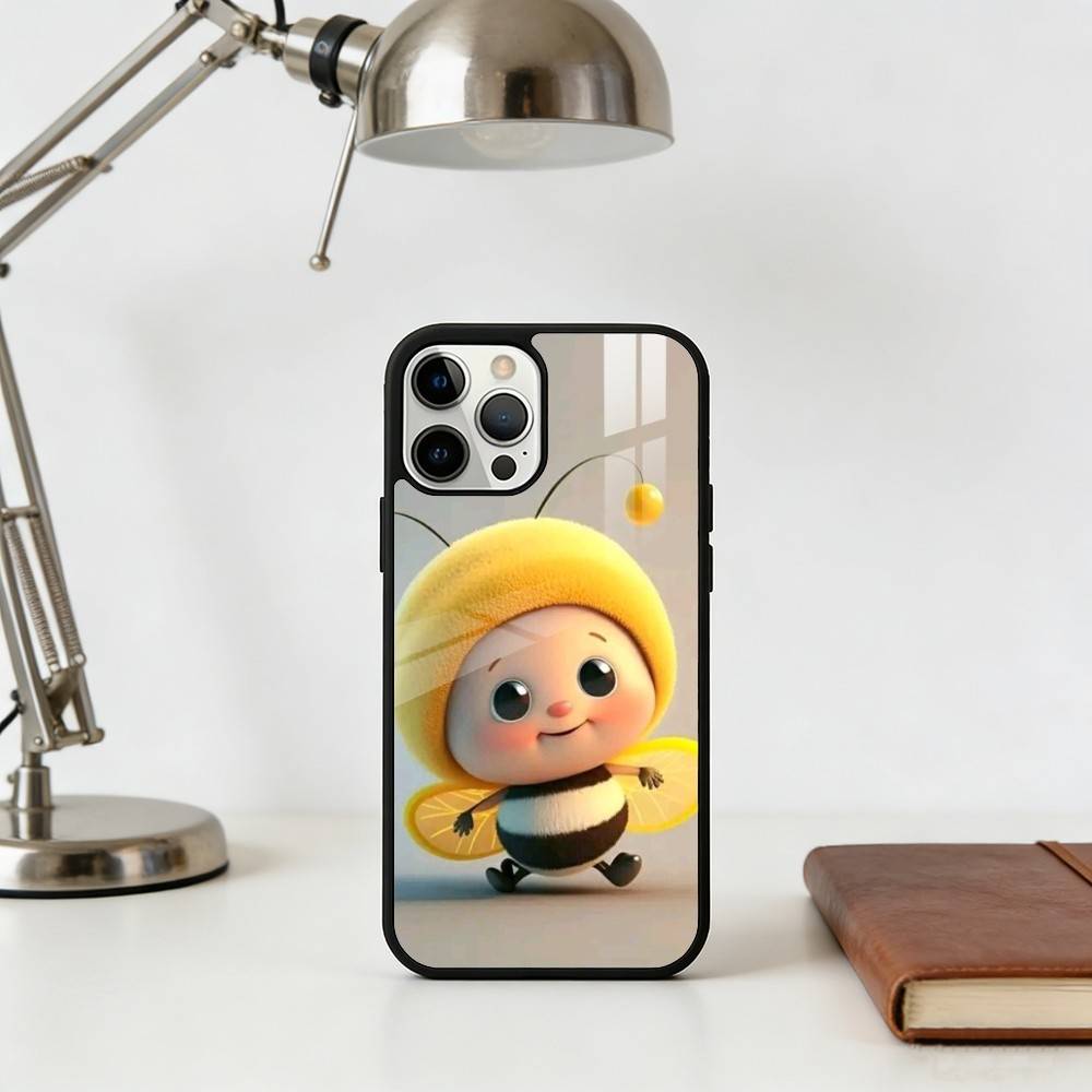 C-Cute Cartoon Bee Phone Case For iPhone 14,16,15,13,17,12,Plus,Pro,Max Magnetic For Magsafe Frosted Cover