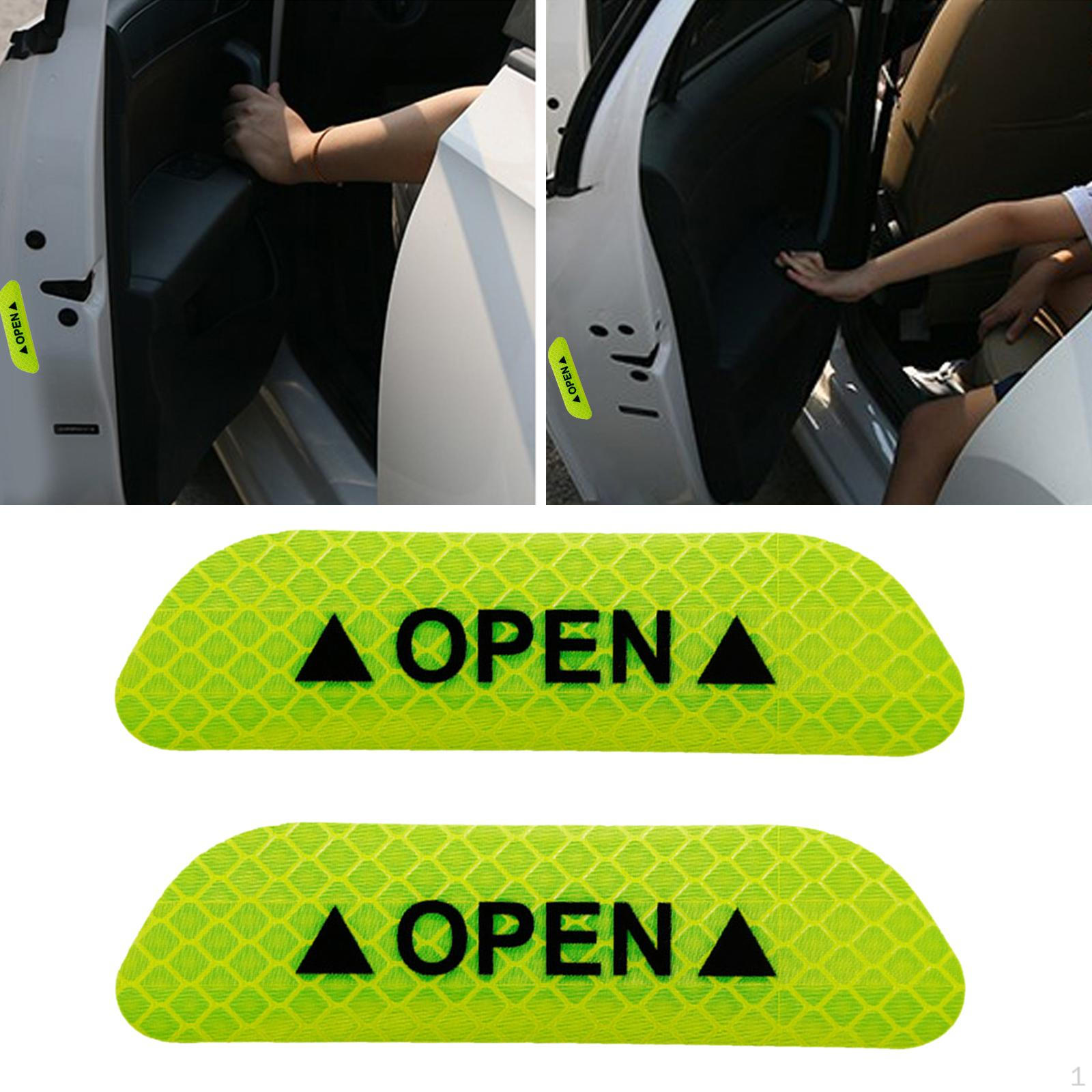 2x Car Door Reflective Stickers Waterproof Universal Reflector Accessories Pet Replacement