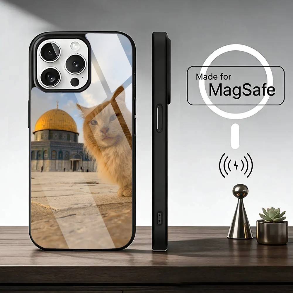Muslim Mosque Phone Case For iPhone17,16,15,14,13,12,11 Plus,Pro Magnetic For Magsafe Wireless Charging