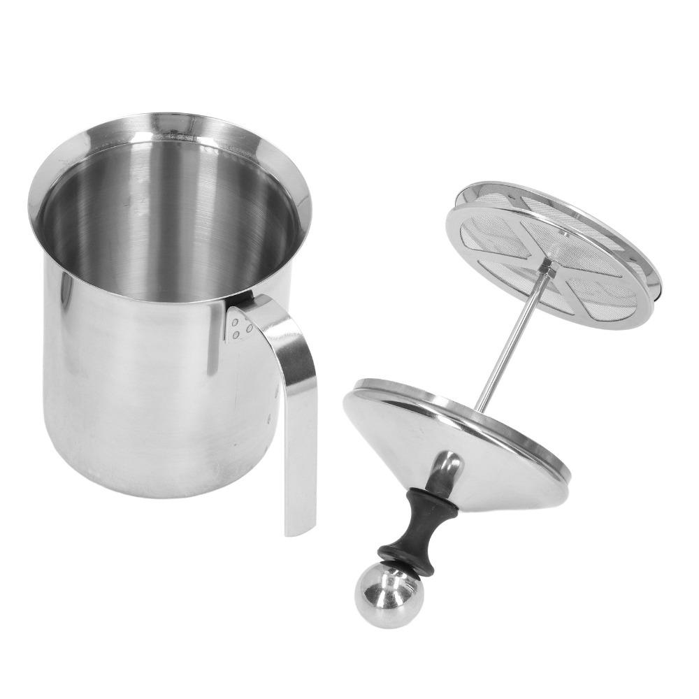 800ML Capacity Manual Milk Frother Stainless Steel Milk Foam Making Tool  Coffee Making