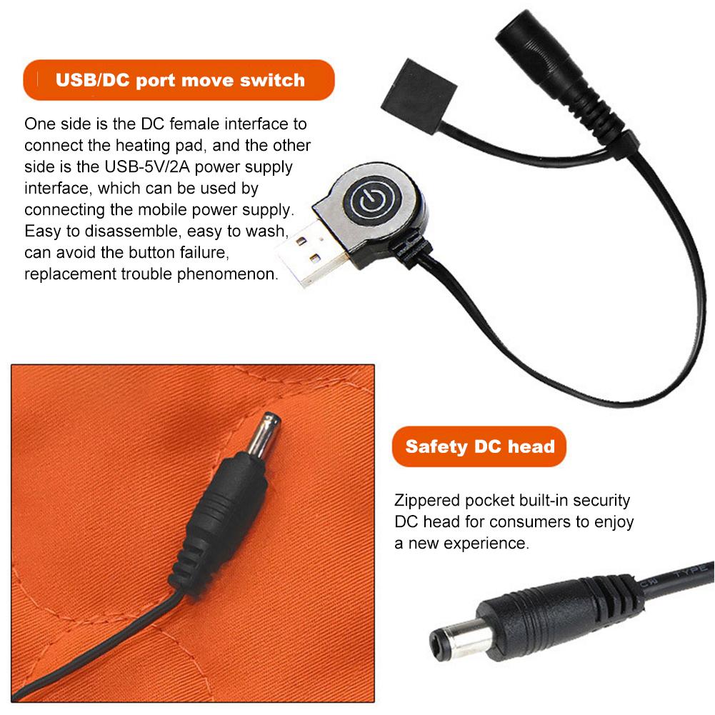 USB Heizschlafmatte 5 Heizzonen Outdoor Elektrische Heizmatte Einstellbare Temperatur Camping Beheizte Schlafmatratze