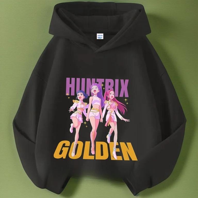 Casual Loose Versatile Sweatshirt Fashion Print Hoodies Sweatshirts Girls 110
