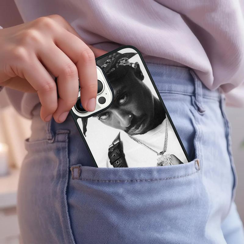 Rapper 2pac Singer Tupac Soft Phone Case For iPhone 17 Air 15 16e 14 13 Pro Max Coque 12 11 Pro Max PLUS Cover