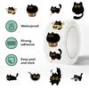 500Pcs Cute Black Cat Stickers Creative Diy Graffiti Stickers Phone Water Bottle Luggage Decals Children Reward Decor Stickers
