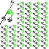 50 pezzi campanelli d'allarme per canna da pesca clip per campanelli da pesca con doppi campanelli di avviso accessori per attrezzi da pesca