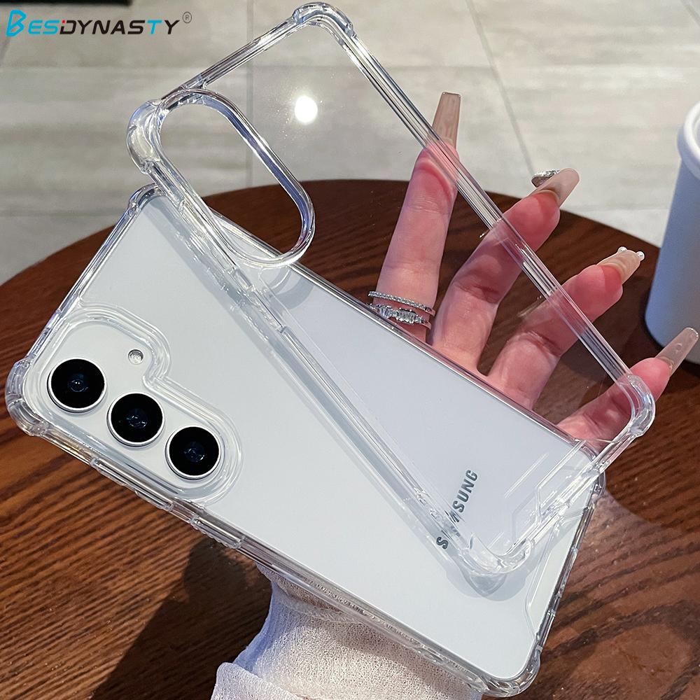 Luxury Hybrid Shockproof Case For Samsung Galaxy S25 Edge S24 FE S23 S21 FE S22 Plus Ultra A56 A36 Transparent Clear Hard Case