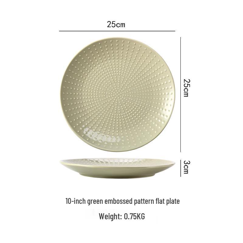 Embossed Ceramic Flat Plate