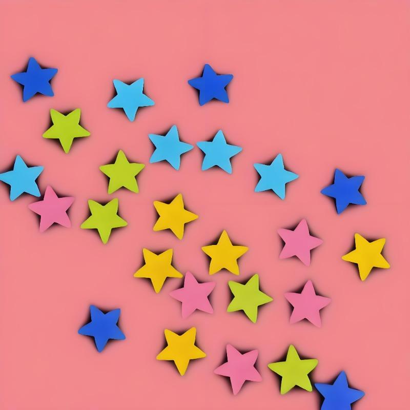 Children's Star Reward Jar Points Reward Learning Self-discipline Reward Jar 25 Stars Wooden Ornament