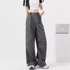 Overalls Women's Autumn New Thin Large Size Fat Mm Thin Pear-shaped Figure High Waist Wide Legs Casual Pants