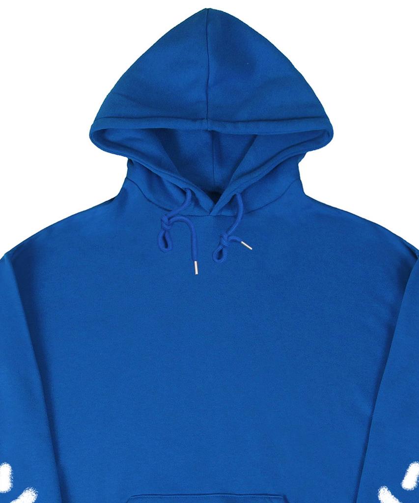 [Unisex] Elbow Spray Smile Drawing Hoodie_Cobalt Blue