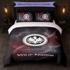 Eintracht Frankfurt Custom Name Text Bedding Set 1 Duvet Cover+2 Pillowcases Soccer Logo Personalized Gift For Special Occasion Bedroom Decor