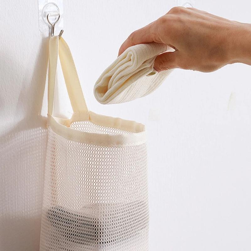 Velký závěsný úložný vak na ponožky, spodní prádlo, šortky, organizér se síťovanými kapsami, nástěnný, úložné řešení do ložnice