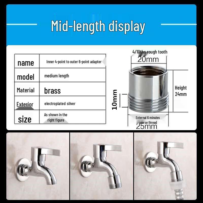 Faucet Adapter & Water Purifier Connector: M22 To 4-Point Coarse Thread Aerator