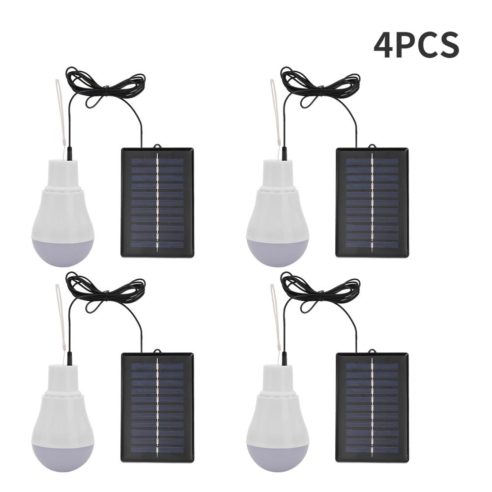 1-5Pcs Portable Solar Lamp LED Bulb 5V 15W USB Rechargable Light LED Hanging Camping Lantern Lamp Emergency Bulb Tent Light