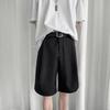 Men Shorts Button Zipper Fly Mid-rise Summer Sport Pants Wide Leg Ultra-Thin Ice Silk Fitness Short Pants