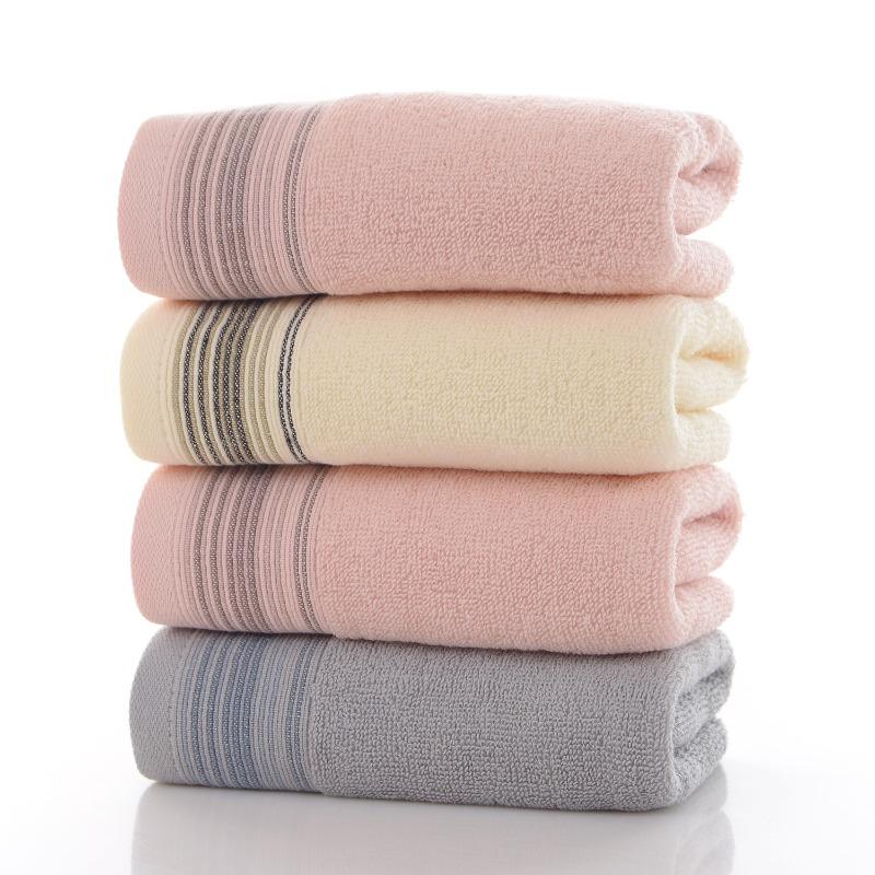 Pure Cotton Absorbent Towel. Household Adult Soft Face Wiping Towel. Plain Satin Surface Towel.