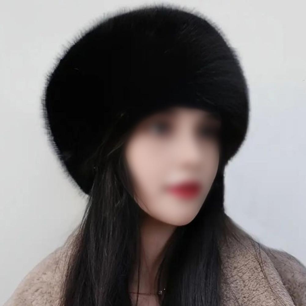 Peluş Kulaklı Şapka Kadın Kubbe Şapka Nefes Alabilen Astar Peluş Malzeme