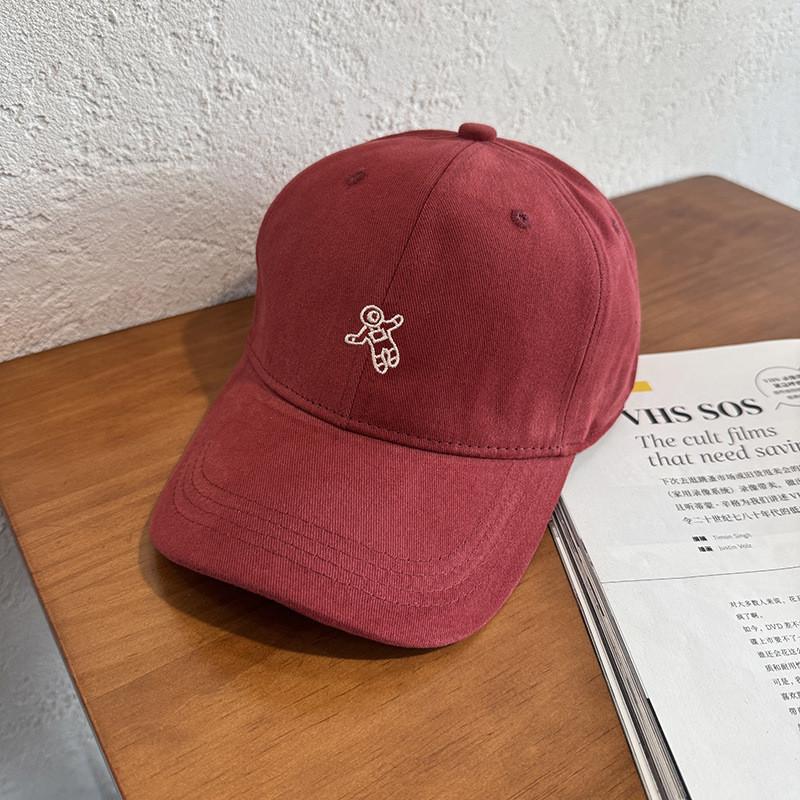 Casual Cotton Twill Embroidered Baseball Hat Sun Protection Cap With Curved Brim