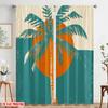 2pcs 2D flat printing Drapes a tree 100% Polyester Without Electricity 0 for Room bedroom wall decor
