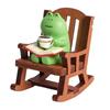 Handmade Resin Frog Rocking Chair Ornament - Cute Desktop Decoration Toy