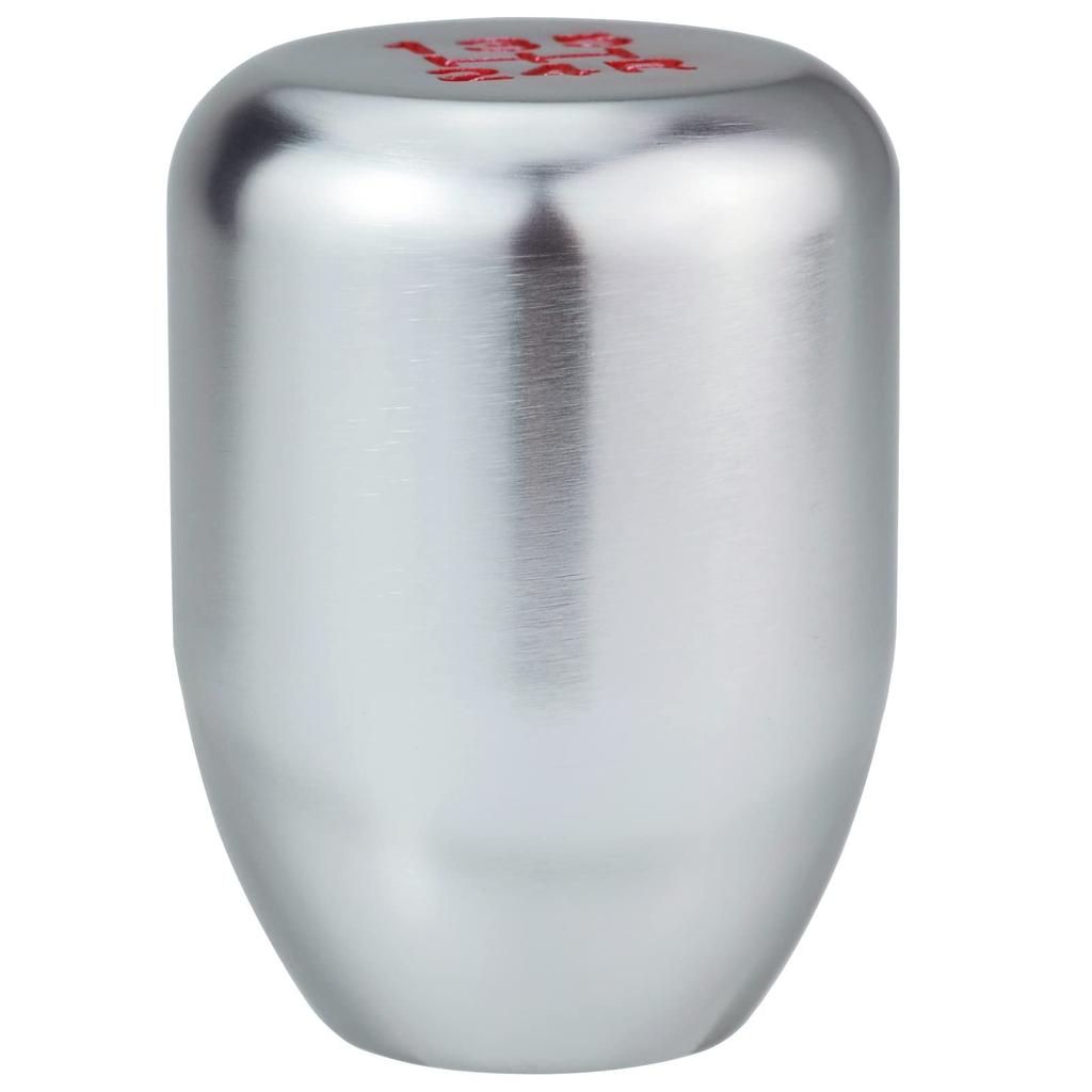 Arenbel 5 Speed Alloy Car Shifter Head Short Gear Shifting Stick Shift Lever Knob for MT Automotive Universal Silver
