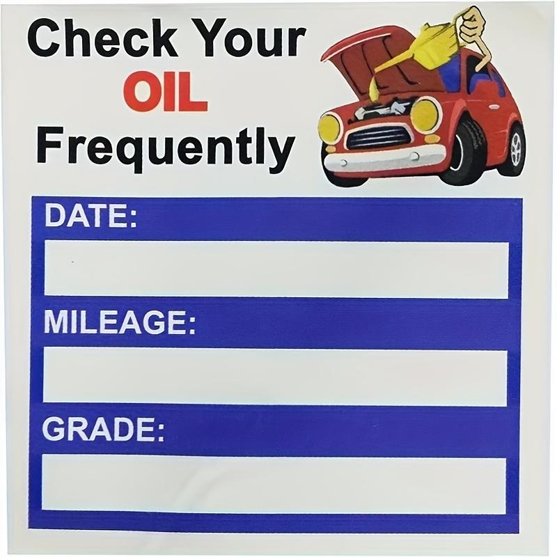 Removable Waterproof Oil Change Reminder Stickers, Transparent Maintenance Labels, Suitable for Windshield, Oil-Proof and Handwritten