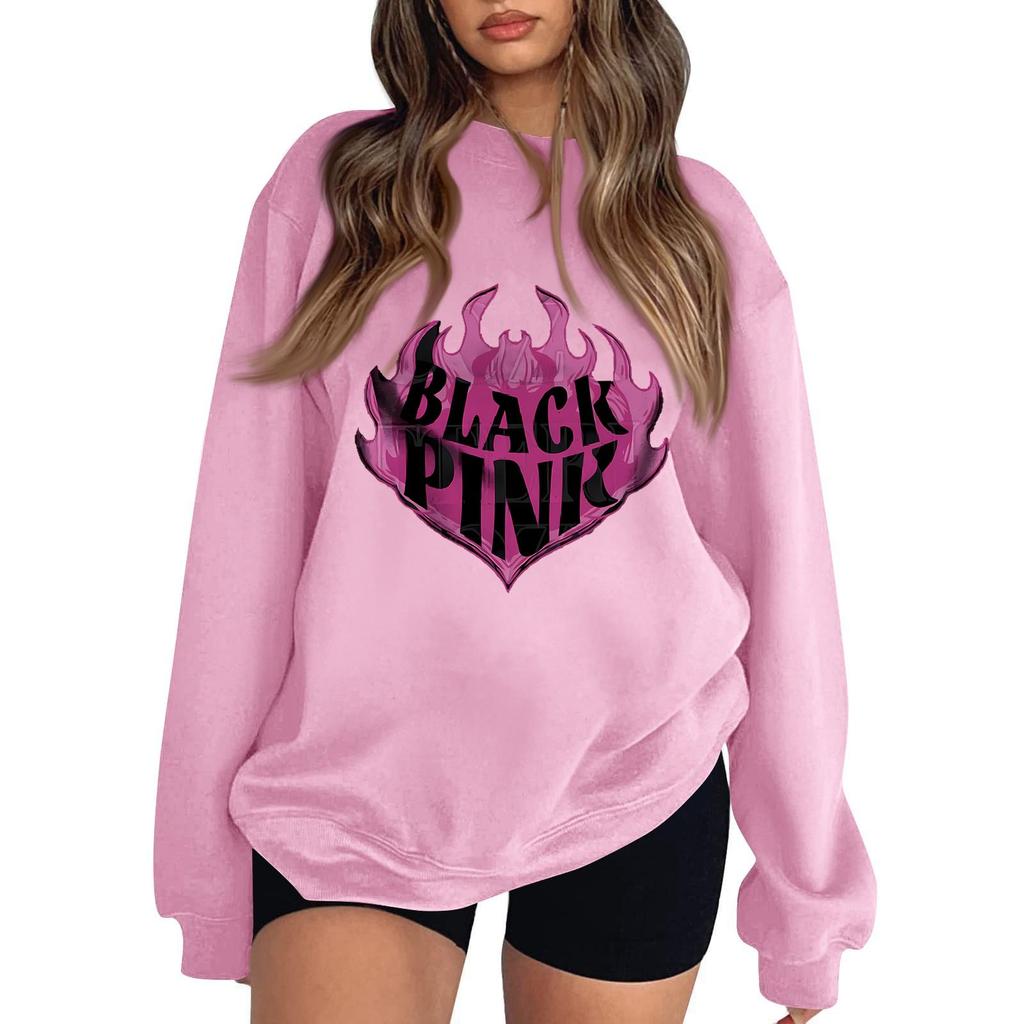 Women's Fashionable And Casual Long Sleeve Round Neck Printed Sweatshirt