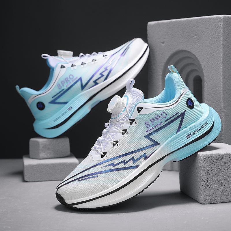 2026 New 8pro Full Palm Carbon Board Racing Shock Absorption Running Shoes Men and Women Couples Rotating Buckle Youth Shoes Sports