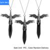 European and American fashion angel wings natural crystal stone faceted hexagonal column pendant necklace necklace