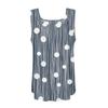 Women's Pleated Square Neck Sleeveless Tank Top Plant Print T-Shirt
