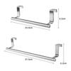 1 PC Stainless Steel Towel Bar Cabinet Door Towel Hanging Bar Stainless Steel Bathroom Kitchen Cabinet Door Towel Wipe Rack