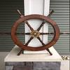 Ships Wheel - 30" Wood and Brass Nautical Ships Wheel - Nautical Decor, Boat Decor, Beach Decor