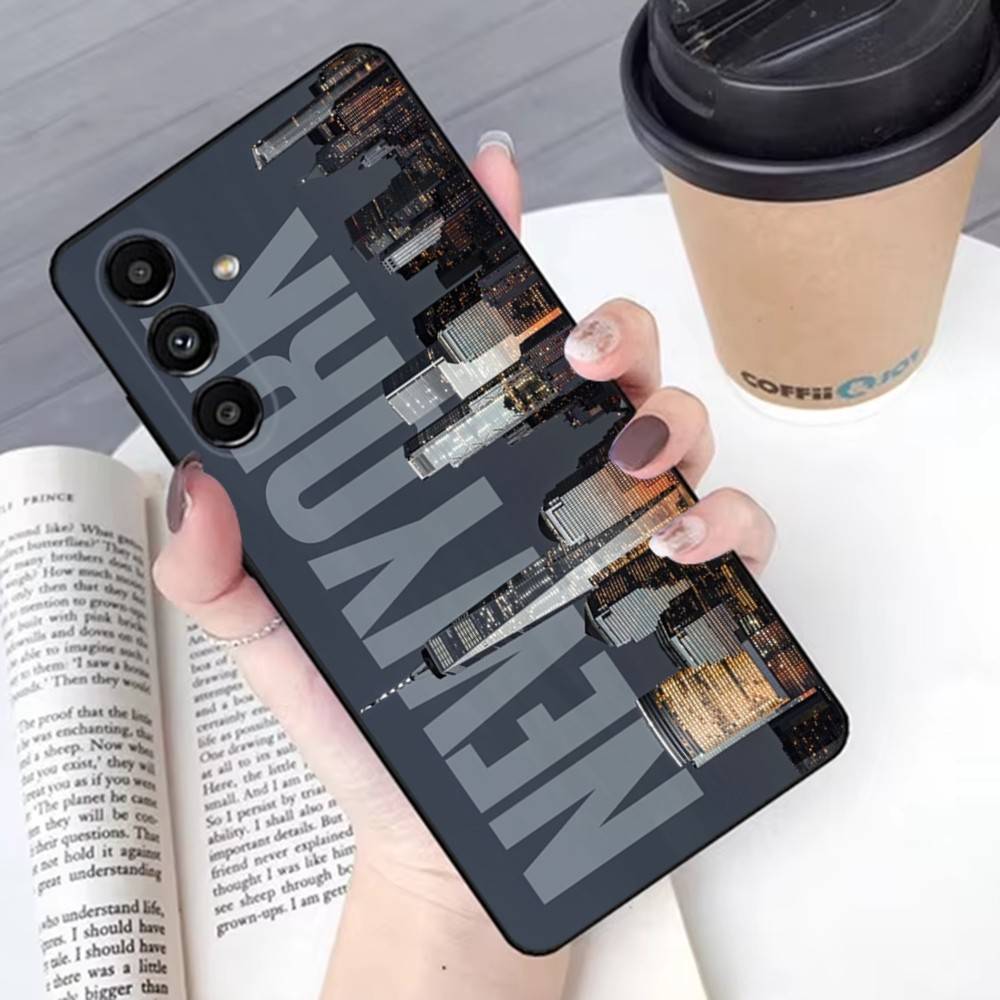 

New York City NYC Phone Case For Samsung S 25,24,23,22,30,21,10,9,Ultra,Plus,Lite,FE,4G,5G Black Soft Case Samsung S24ULTRA