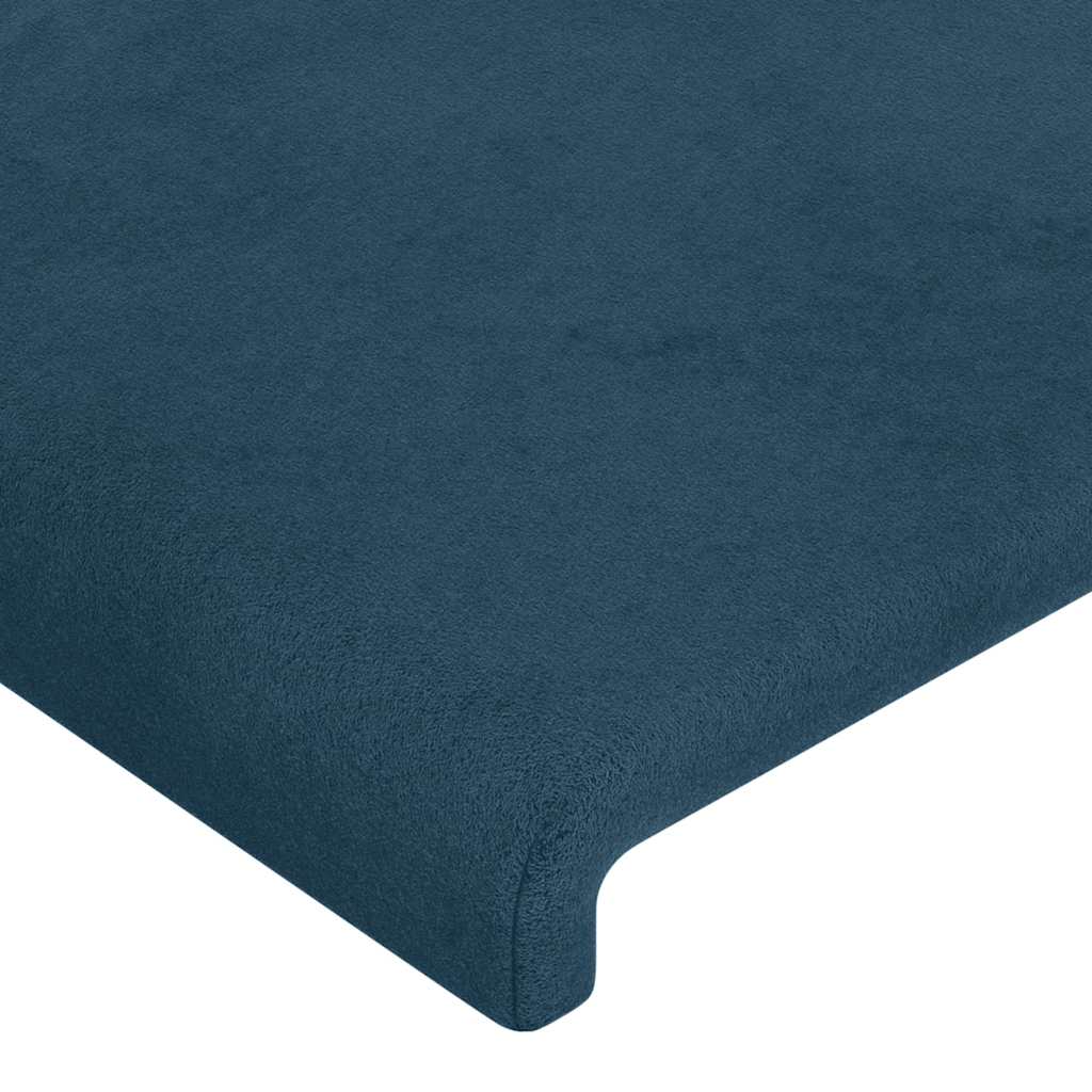 Bed Frame without Mattress Dark Blue 120 x 200 cm Velvet